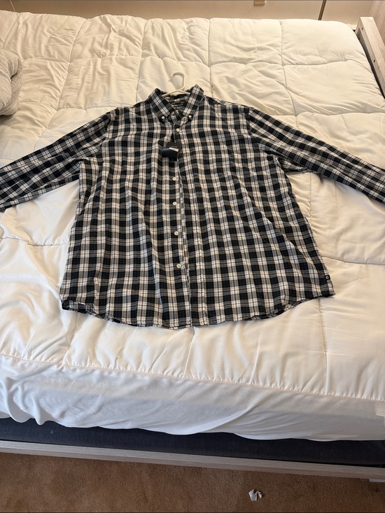 Chaps Other - Chaps Black and White Plaid Button-Down Shirt